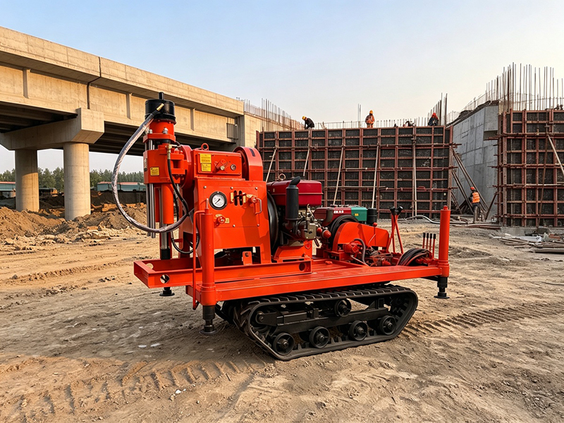 Shifting grouting reinforcement drilling rig into first gear for drilling