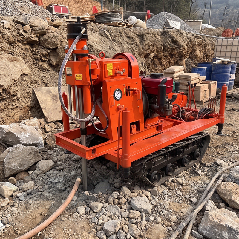 Installing water swivel on top of the drill pipe for the grouting reinforcement drilling rig