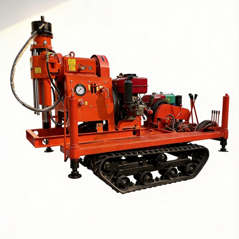 YHZJ Series crawler grouting drilling rig side view with tracked undercarriage - Yunyi Cang