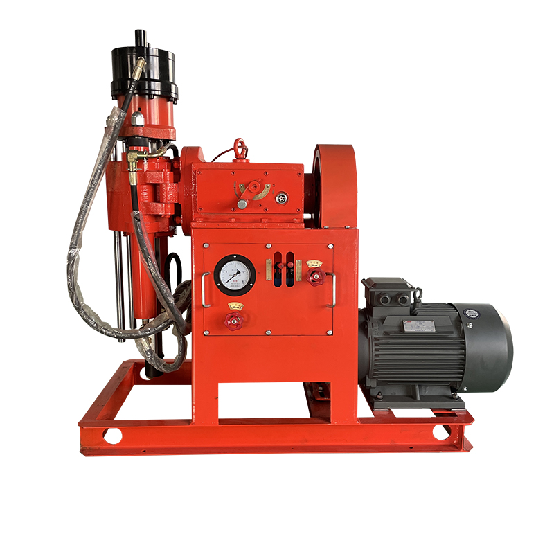 Grouting reinforcement drilling rig front view with feed system - Yunyi Cang