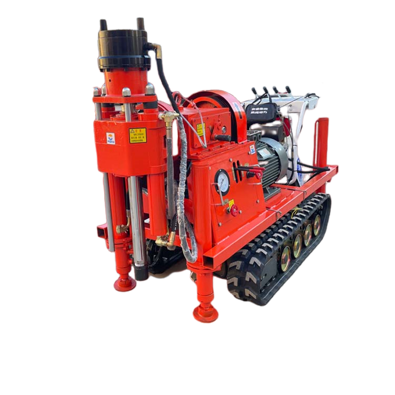 Small crawler grouting drill side view with compact tracked undercarriage - Yunyi Cang