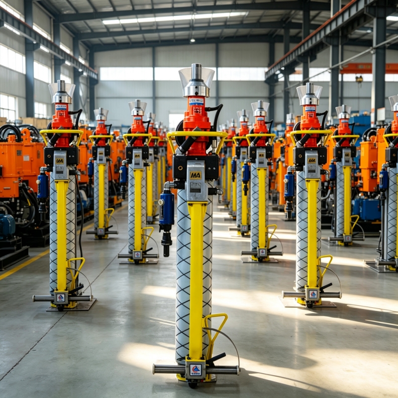 MQT Series pneumatic roof bolter with enhanced sealing water jacket and drainage holes for reliable waterproof gearbox protection - Yunyi Cang