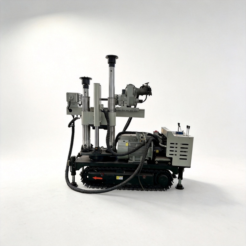 ZDY Series Crawler Drill Rig - Front View ZDY Series fully hydraulic underground drill front view with compact 0.9-1.2m width design - Yunyi Cang