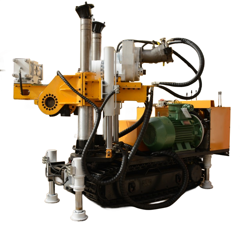 ZDY Series Drill Rig - Front-Quarter View ZDY Series crawler drill rig front-quarter view with PDC, carbide, and roller cone bit adaptability for diverse geological conditions - Yunyi Cang