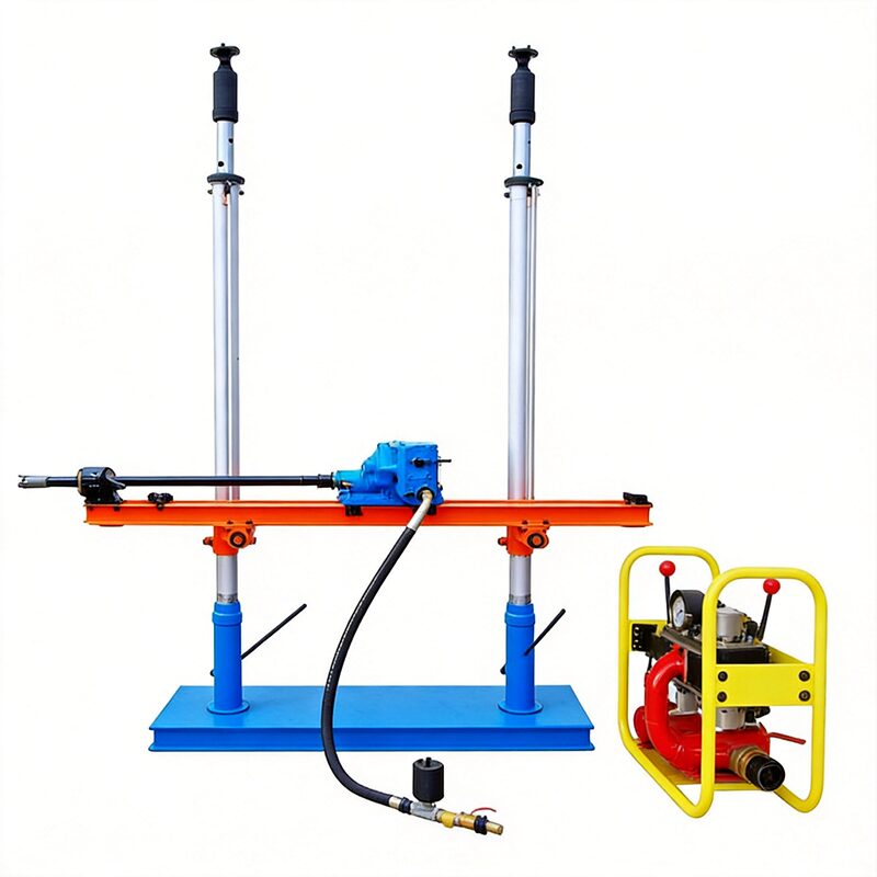 ZQJC Series dual-prop pneumatic drilling rig with double-column support and diagonal bracing system for enhanced roadway stability - Yunyi Cang