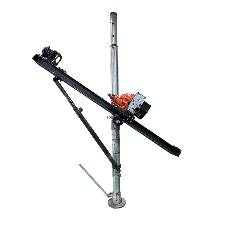 ZQJC Series pneumatic drill demonstrating 360° guide rail and prop rotation with ±90° angle adjustment for flexible drilling - Yunyi Cang