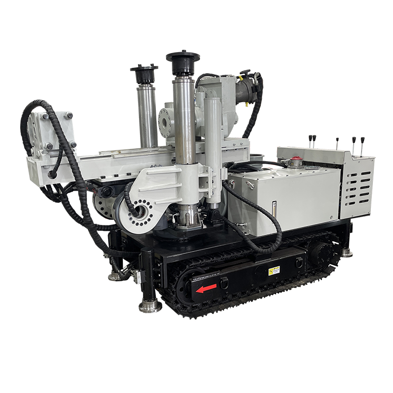 Rear view of ZU Series self-propelled drilling system showing crawler traveling mechanism and power transmission unit - Yunyi Cang