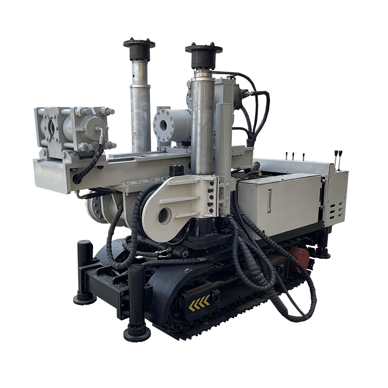 Side overview of ZU Series crawler drill rig with four hydraulic stabilizer legs for underground mine roadway operation - Yunyi Cang