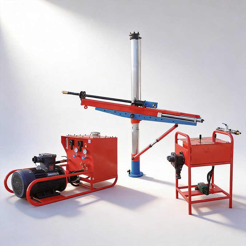 ZY Series Frame Drill - Split Layout View ZY Series split-design frame drill showing modular components for easy disassembly and underground transport - Yunyi Cang