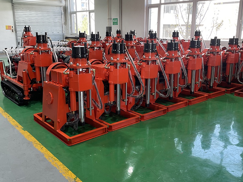 Yunyicang single double-column pneumatic frame-mounted drilling rig with control console